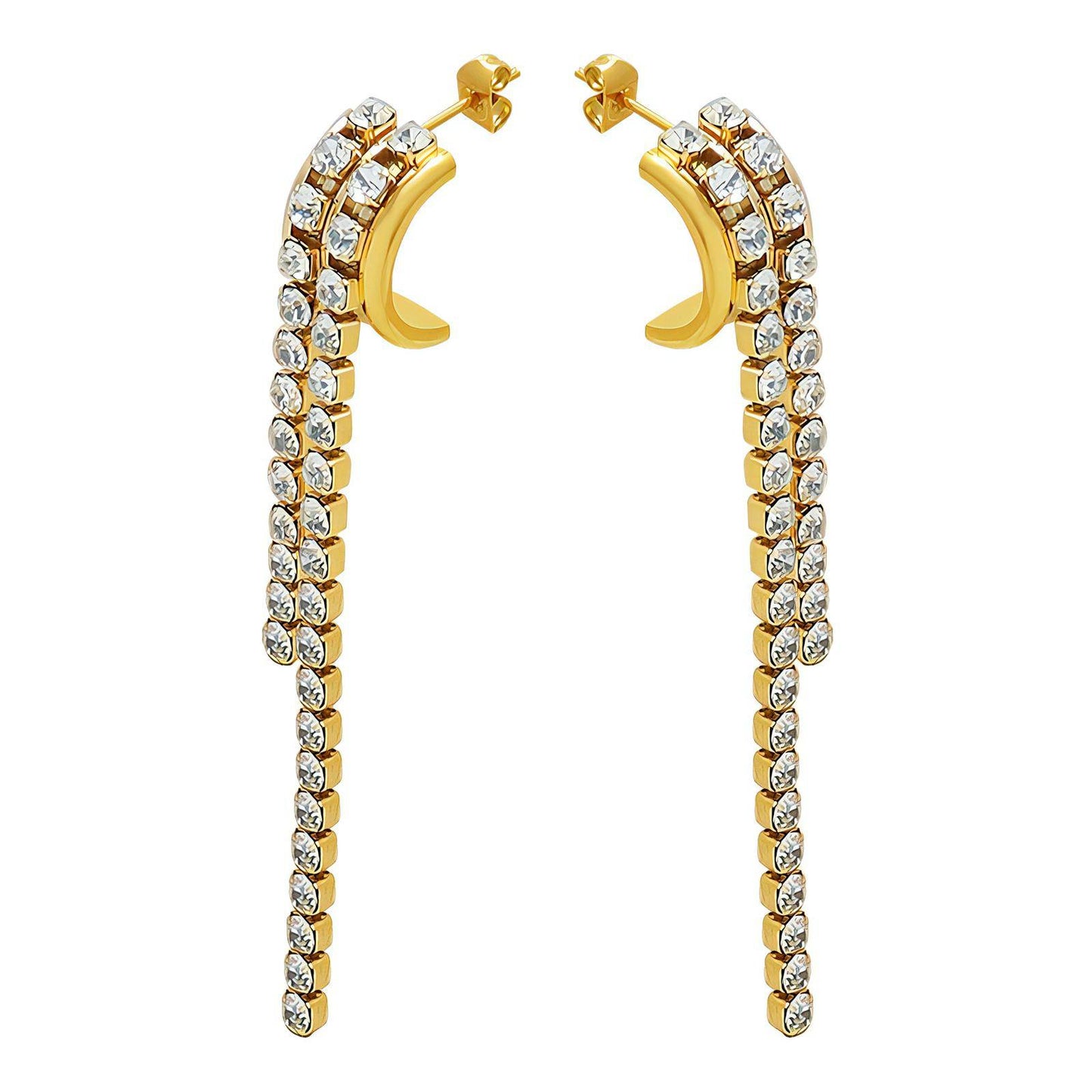 18K Gold Plated Stainless Steel, Wow earrings, Intensity