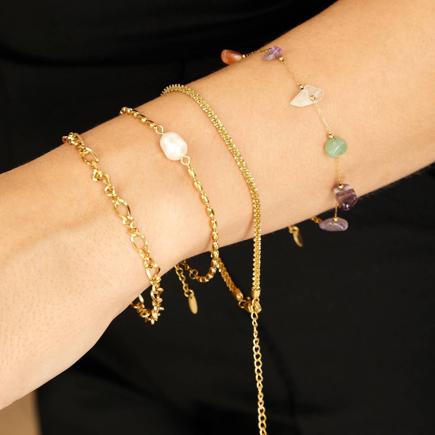 18K Gold Plated Stainless Steel, Jane bracelet, Intensity