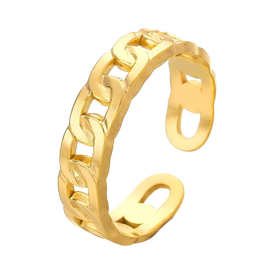 18K Gold Plated Stainless Steel, Caroline finger ring, Intensity