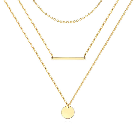 18K Gold Plated Stainless Steel, Aria necklace, Intensity