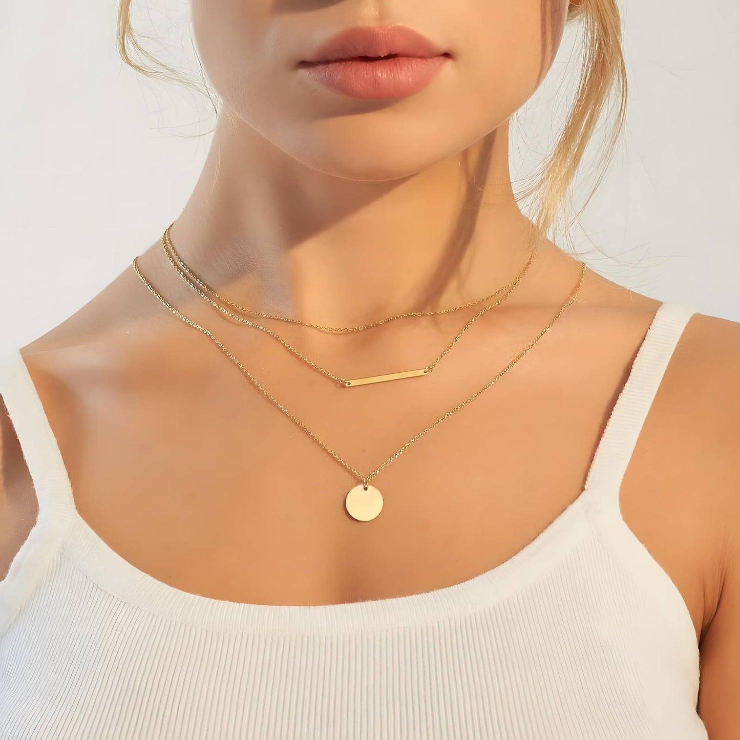 18K Gold Plated Stainless Steel, Aria necklace, Intensity
