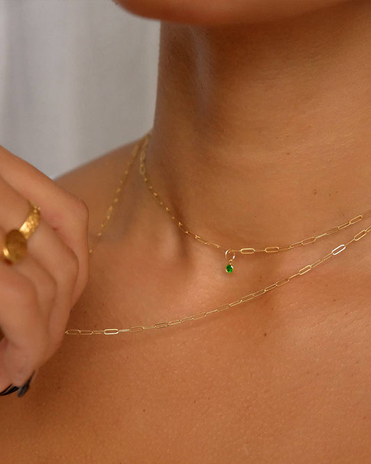 Paperclip Chain Necklace- 14K Gold Fill