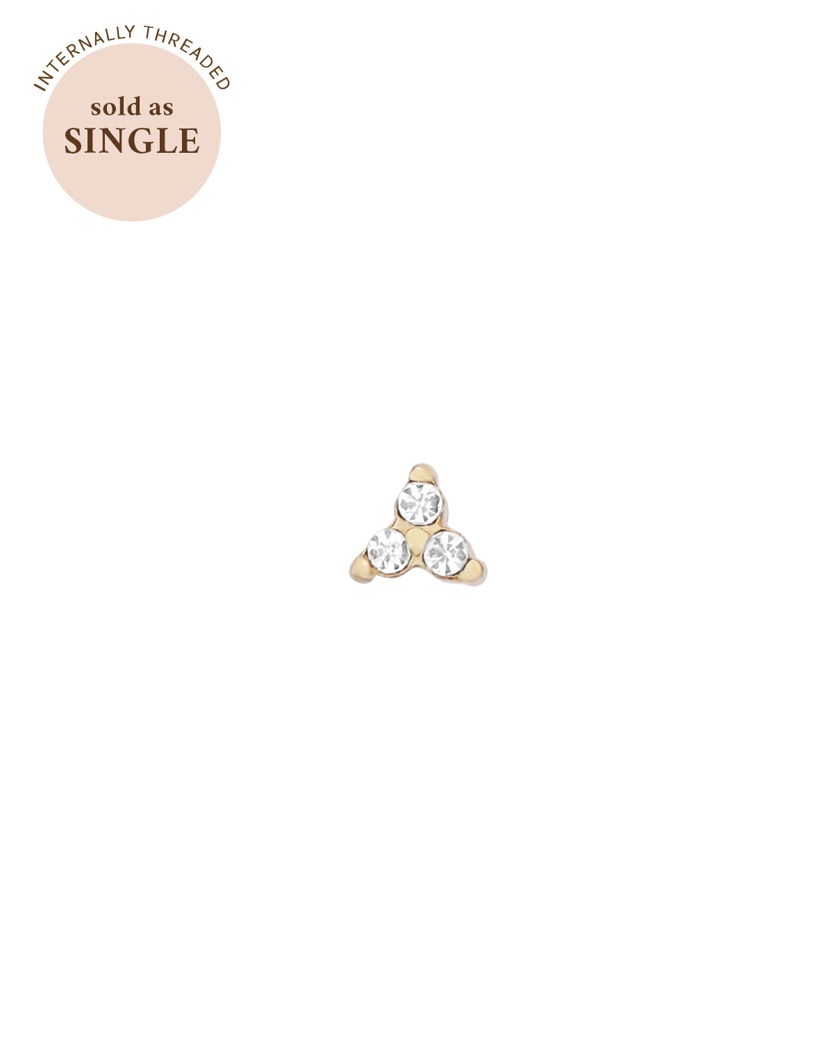 Angela Tiny Trio Stud - 18K Gold Fill