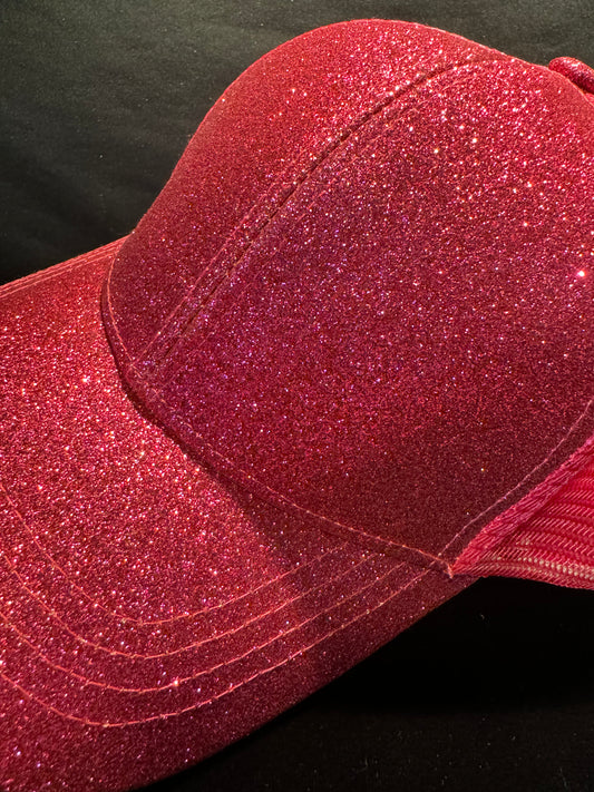 Electric Pink Pony Tail Cap