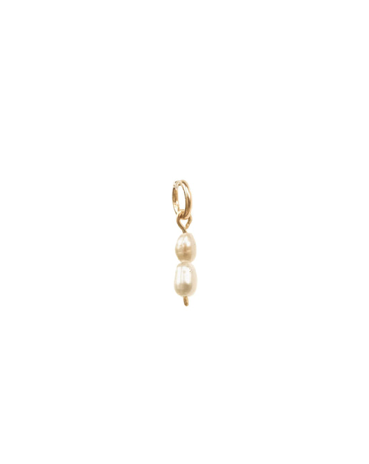 Double Mini Pearl Charm 14K Gold Filled