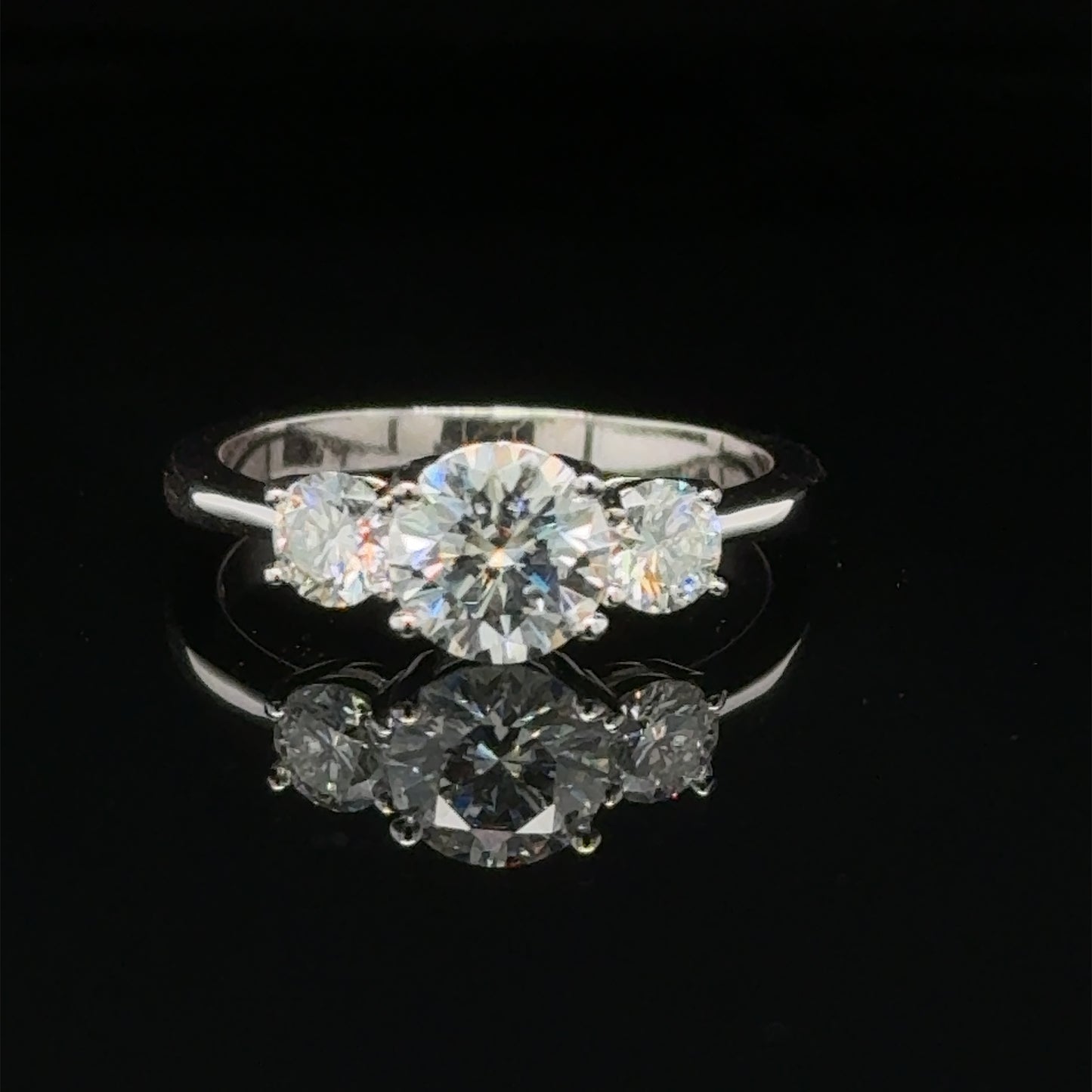 Eternal Love, Moissanite Engagement Ring, Sterling Silver