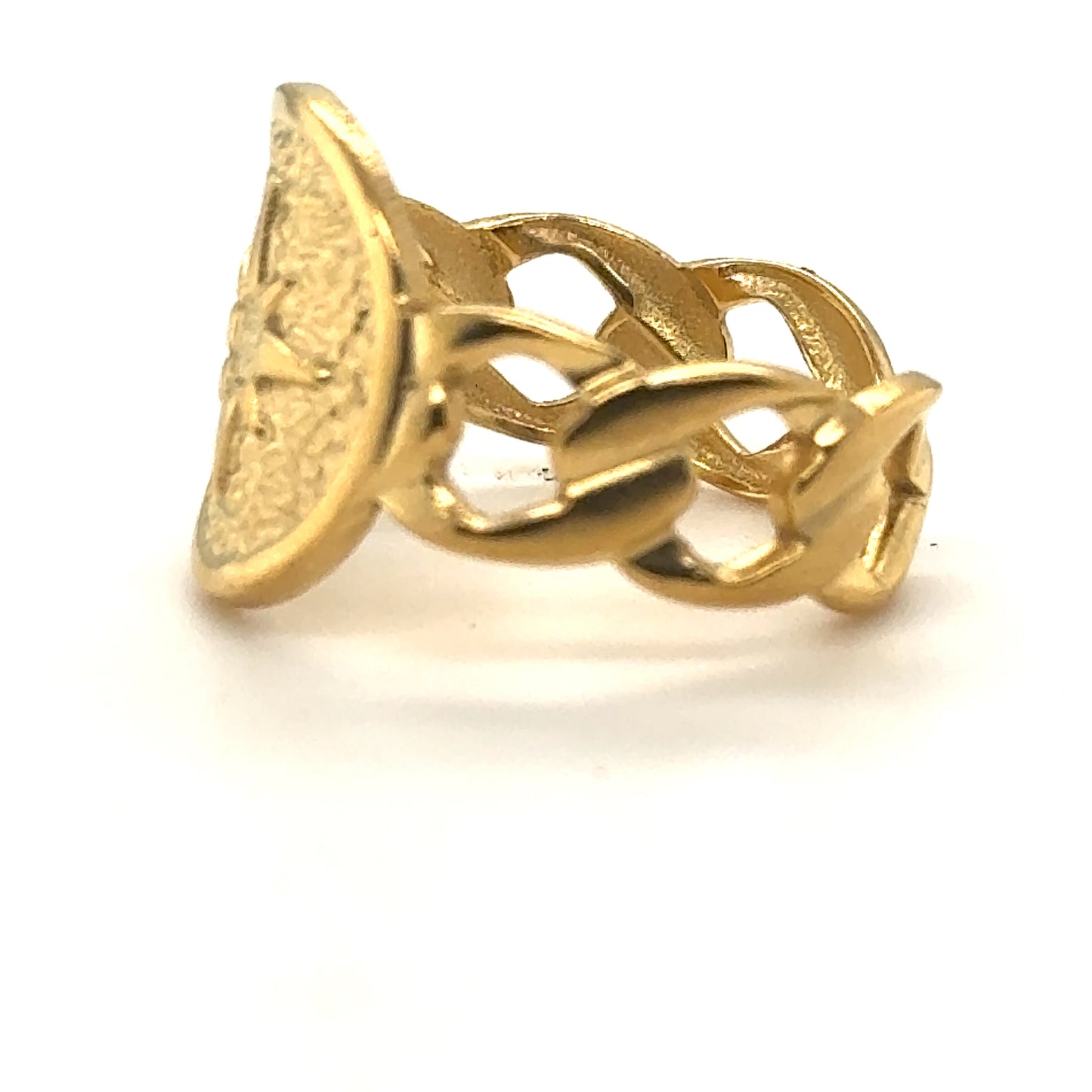 Gold Fashion Star Ring, Stainless Steel 18K Gold Plating