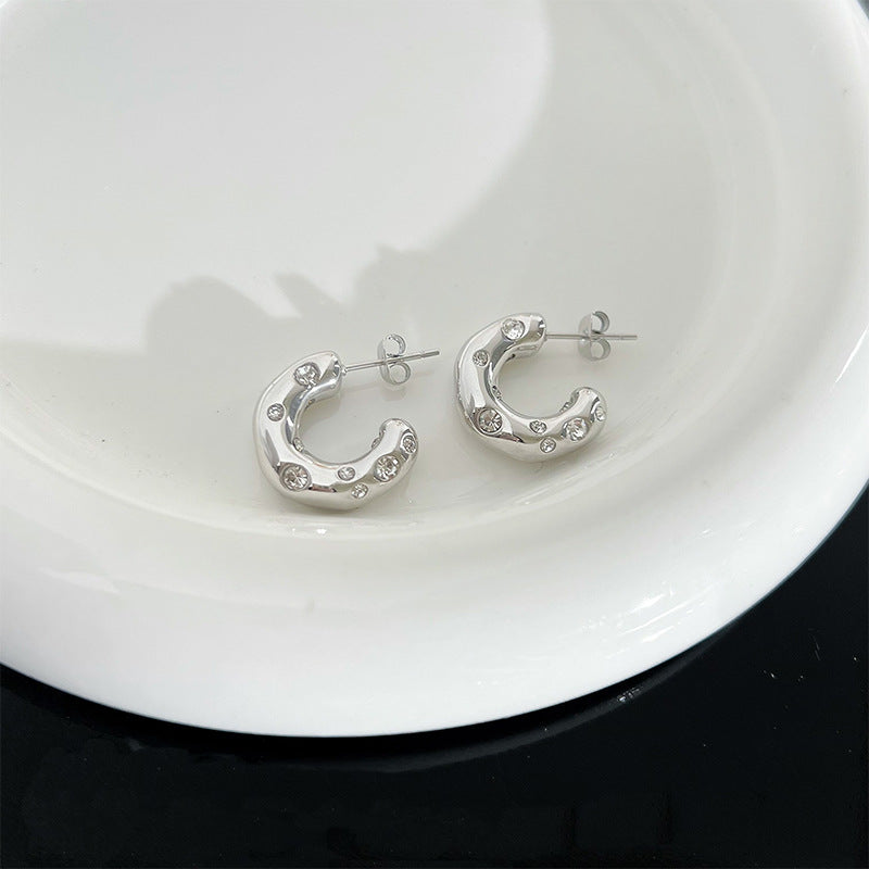 HP Stainless Steel Stud Earrings