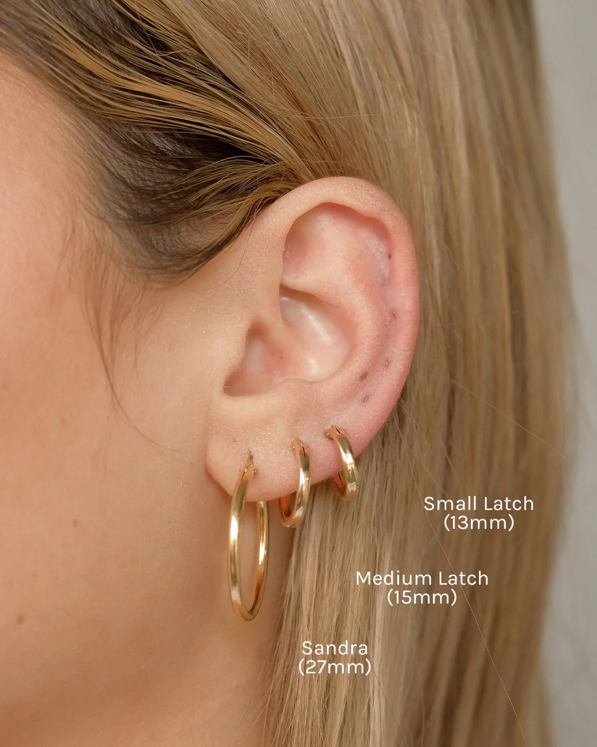 Medium Latch Hoops 14K Gold Fill