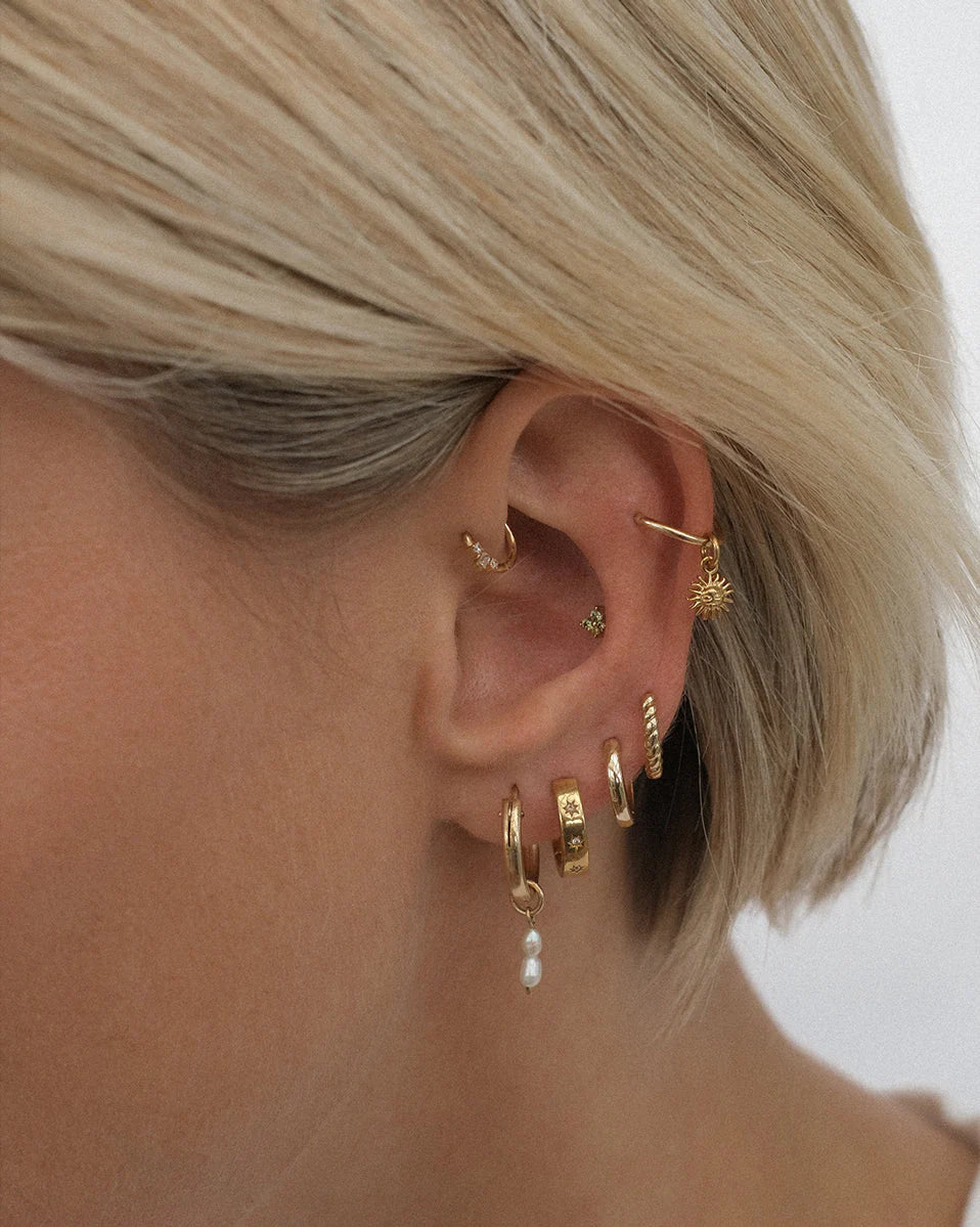 Medium Latch Hoops 14K Gold Fill