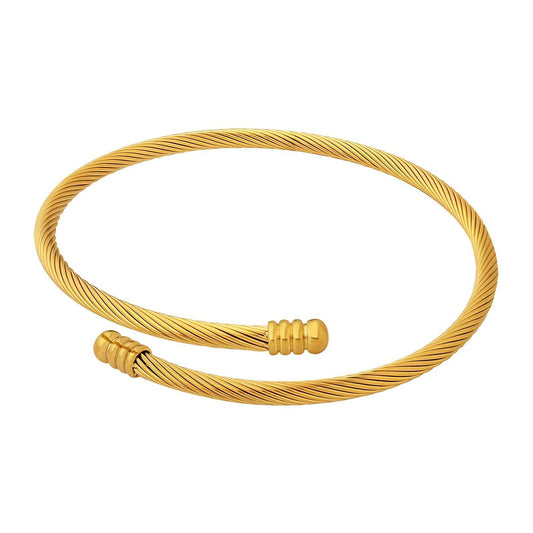 18K gold plated Stainless steel Egyptian bracelet, Intensity