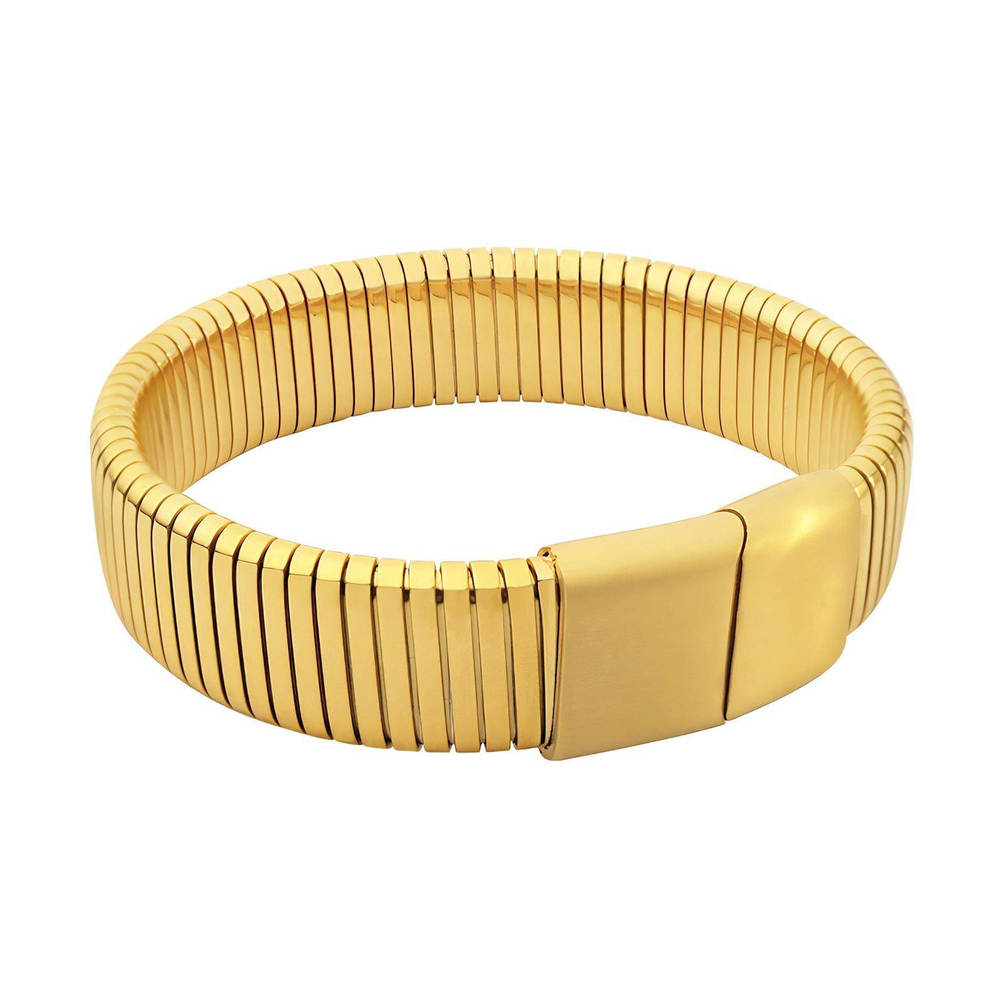 18K gold plated Stainless steel Elegant bracelet, Intensity