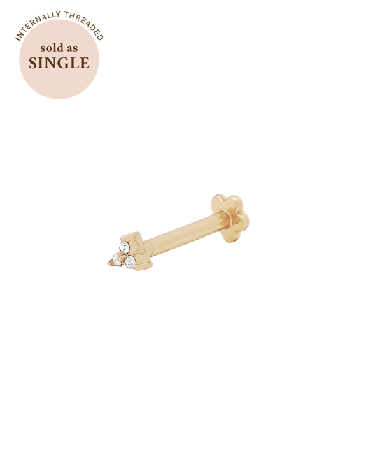 Angela Tiny Trio Stud - 18K Gold Fill