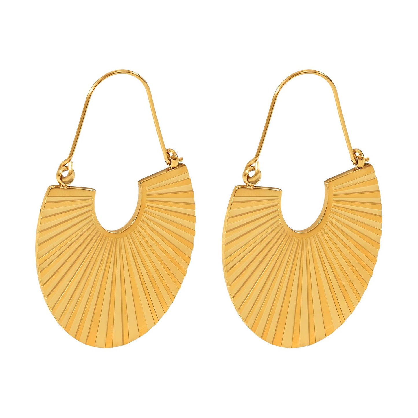 18K gold plated Stainless Steel, Alexandria earrings, Intensity