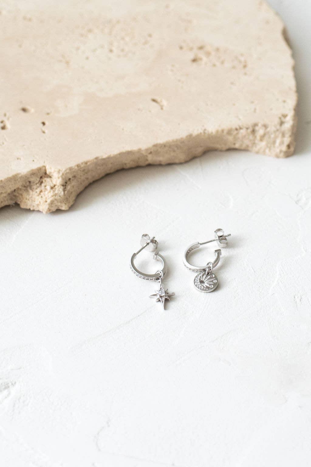 Silver Lucky Star Earrings, Sterling Silver