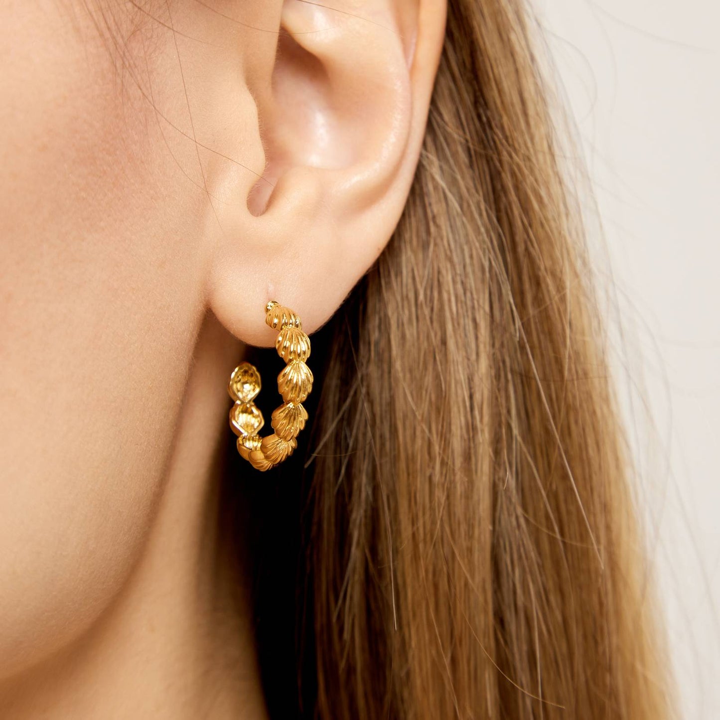 18K gold plated  Shells earrings, Intensity