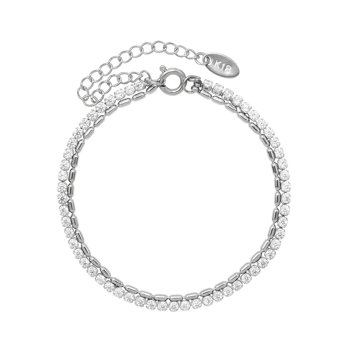 Stainless Steel Double chain Bling bracelet, Intensity