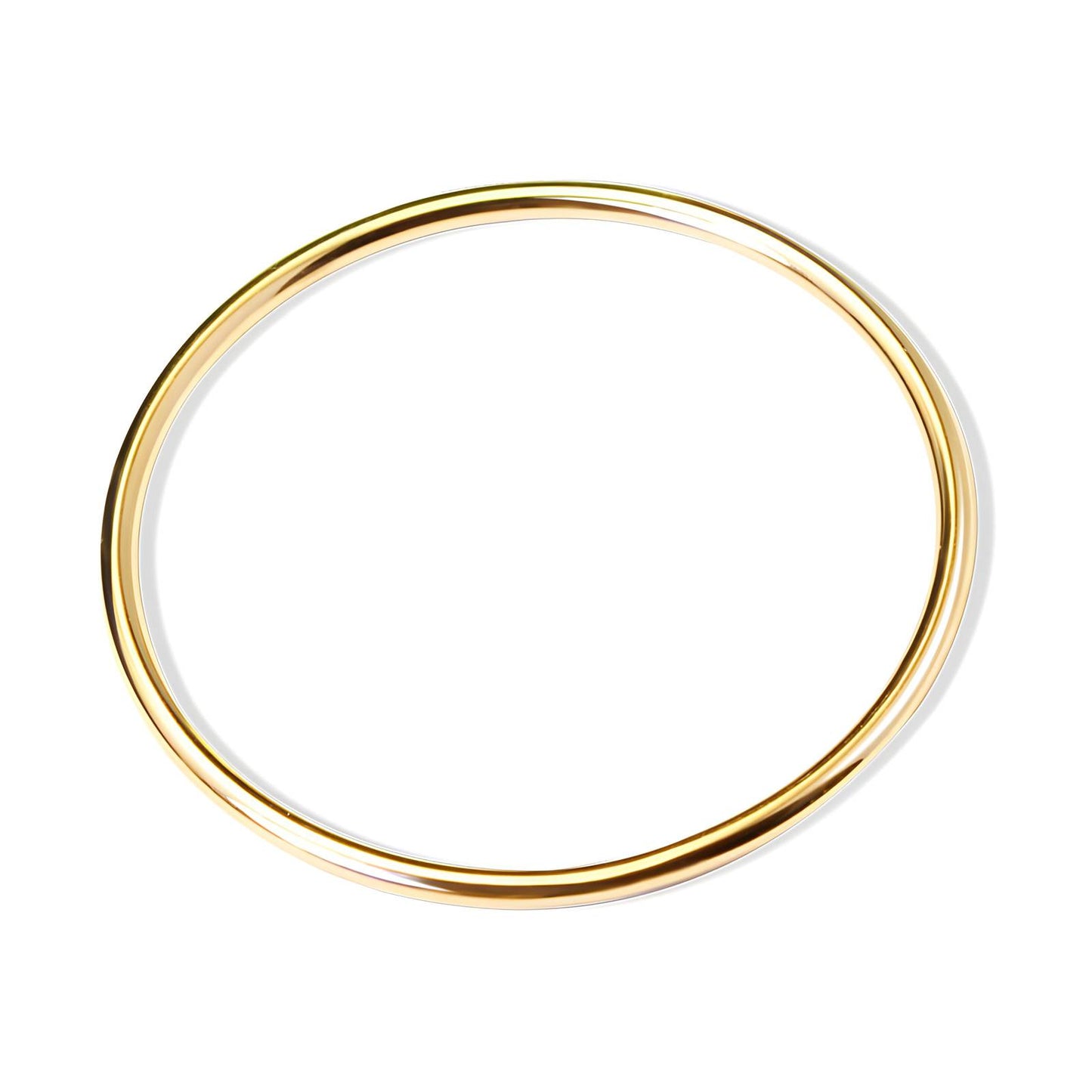 18K Gold Plated Stainless Steel, Bangle bracelet large, Intensity