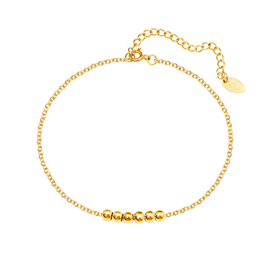 18K gold plated Stainless steel Dusk anklet, Intensity