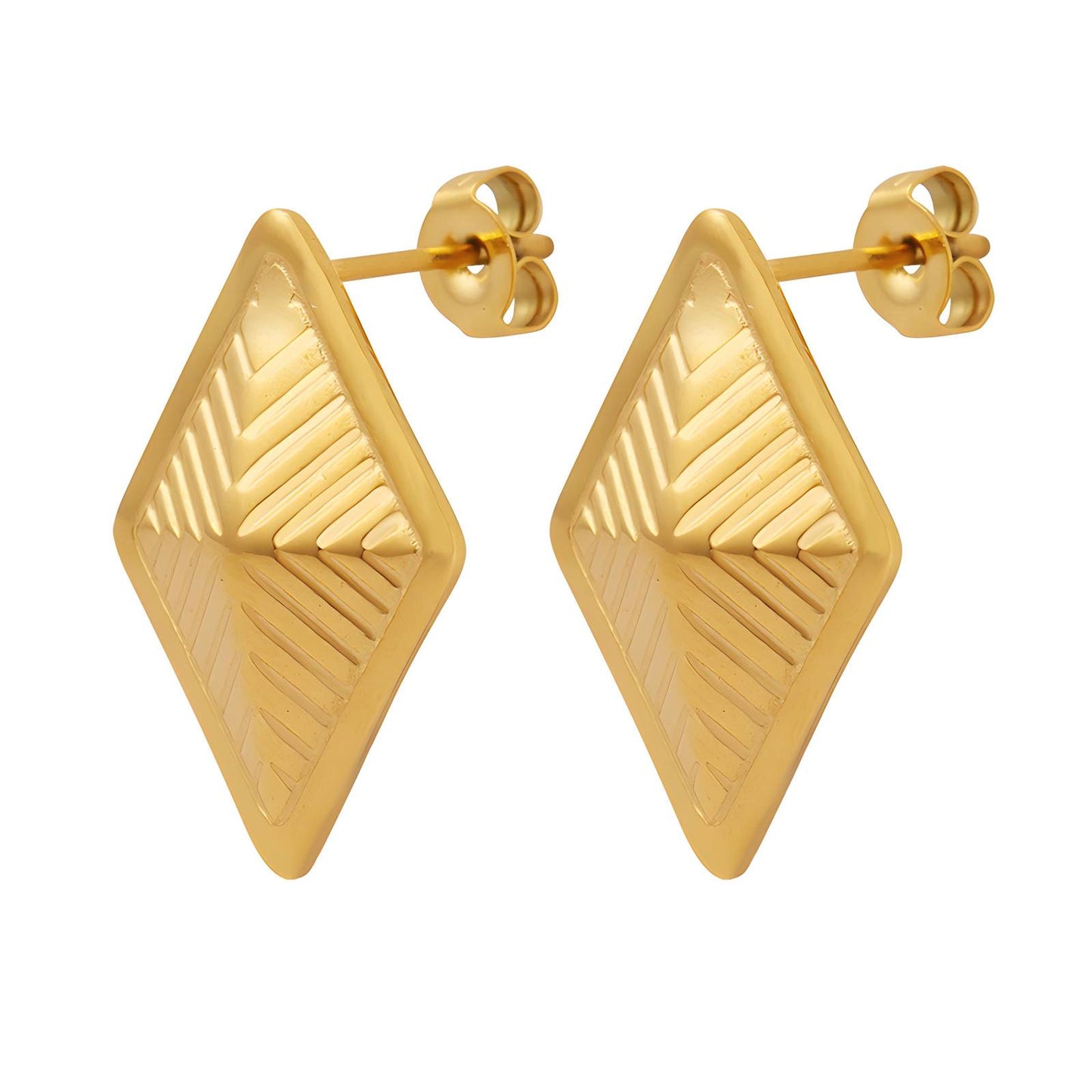 18K Gold Plated Stainless Steel, Luxor earrings, Intensity