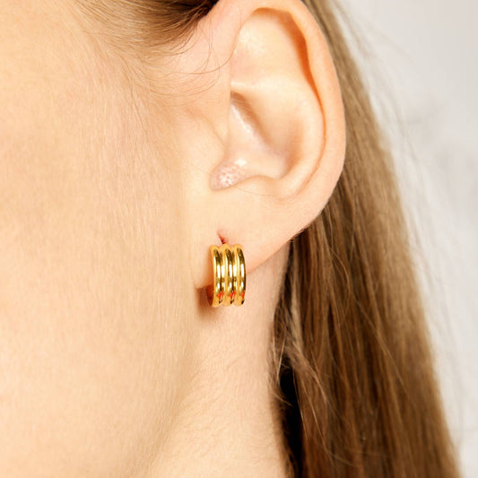 18K Gold Plated Stainless Steel, Suzy earrings, Intensity