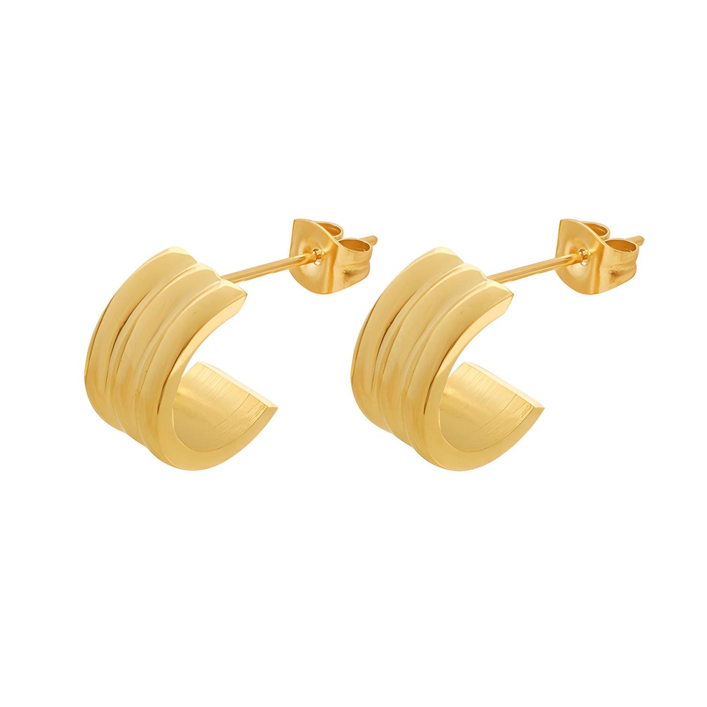 18K Gold Plated Stainless Steel, Suzy earrings, Intensity