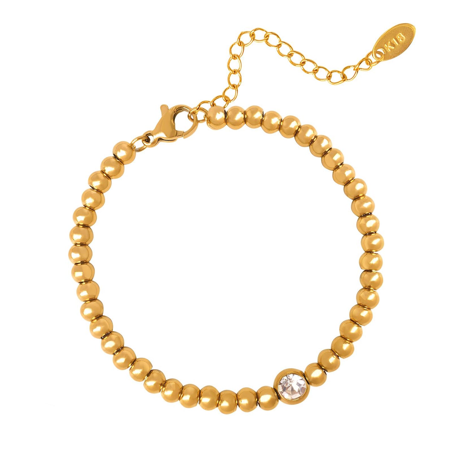 18K gold plated Stainless steel Stylish bracelet, Intensity