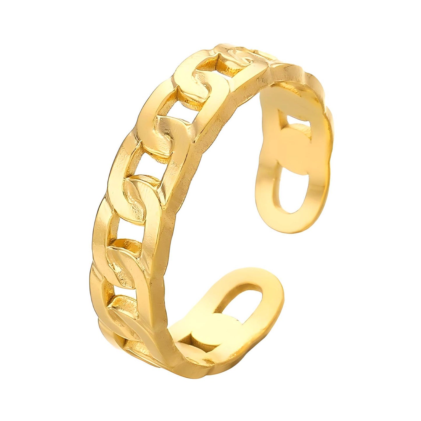 18K Gold Plated Stainless Steel, Caroline finger ring, Intensity