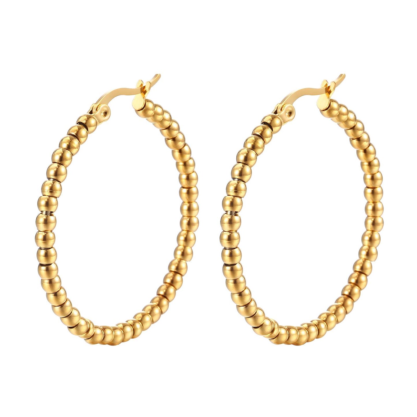 18K gold plated Stainless steel Stylish earrings, Intensity