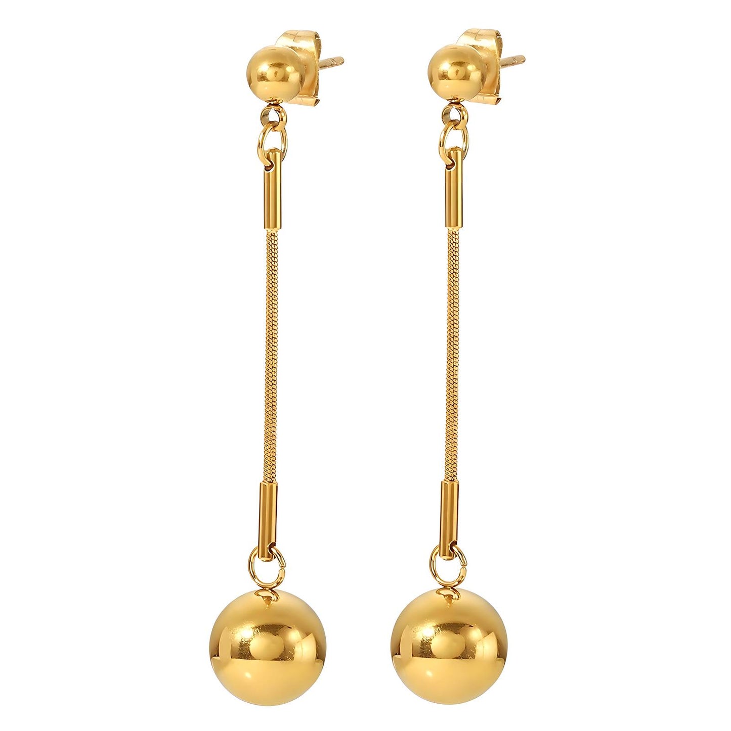 18K Gold Plated Stainless Steel, Amelia earrings, Intensity