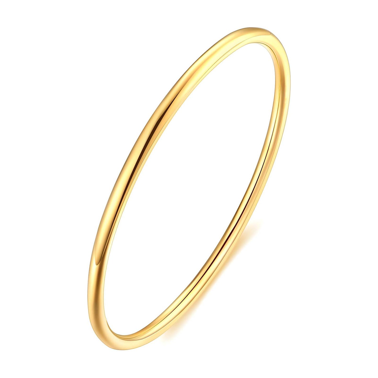 18K Gold Plated Stainless Stee, Bangle bracelet small, Intensity