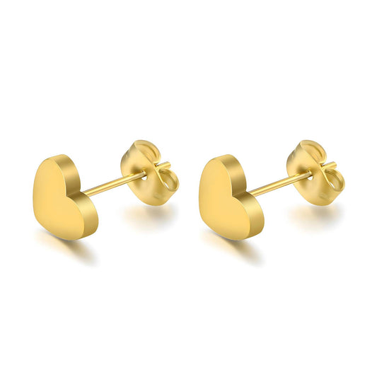 18K Gold Plated Stainless Steel, Hearts earrings, Intensity