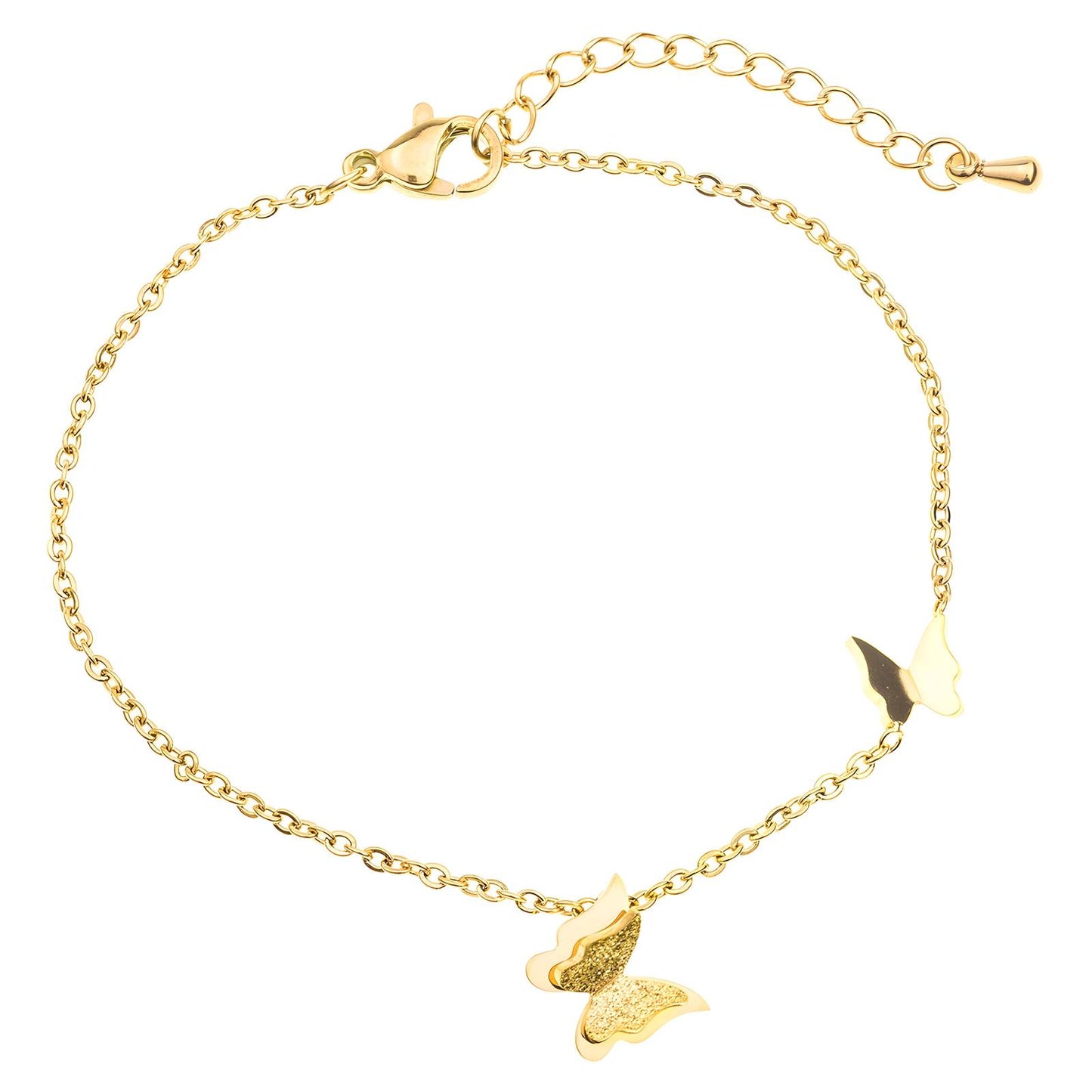 18K Gold Plated Stainless Steel, Butterflies bracelet, Intensity