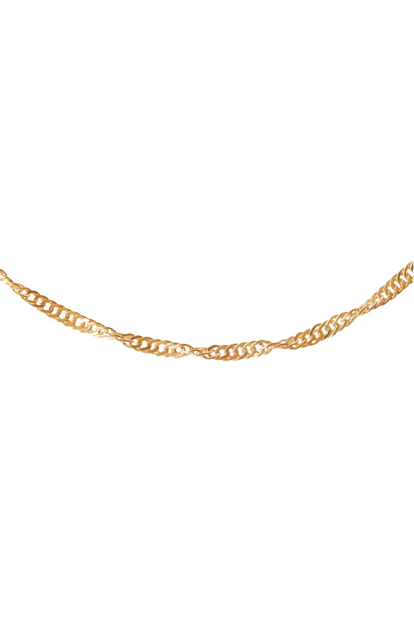 Singapore Chain Necklace- 18K Gold Fill