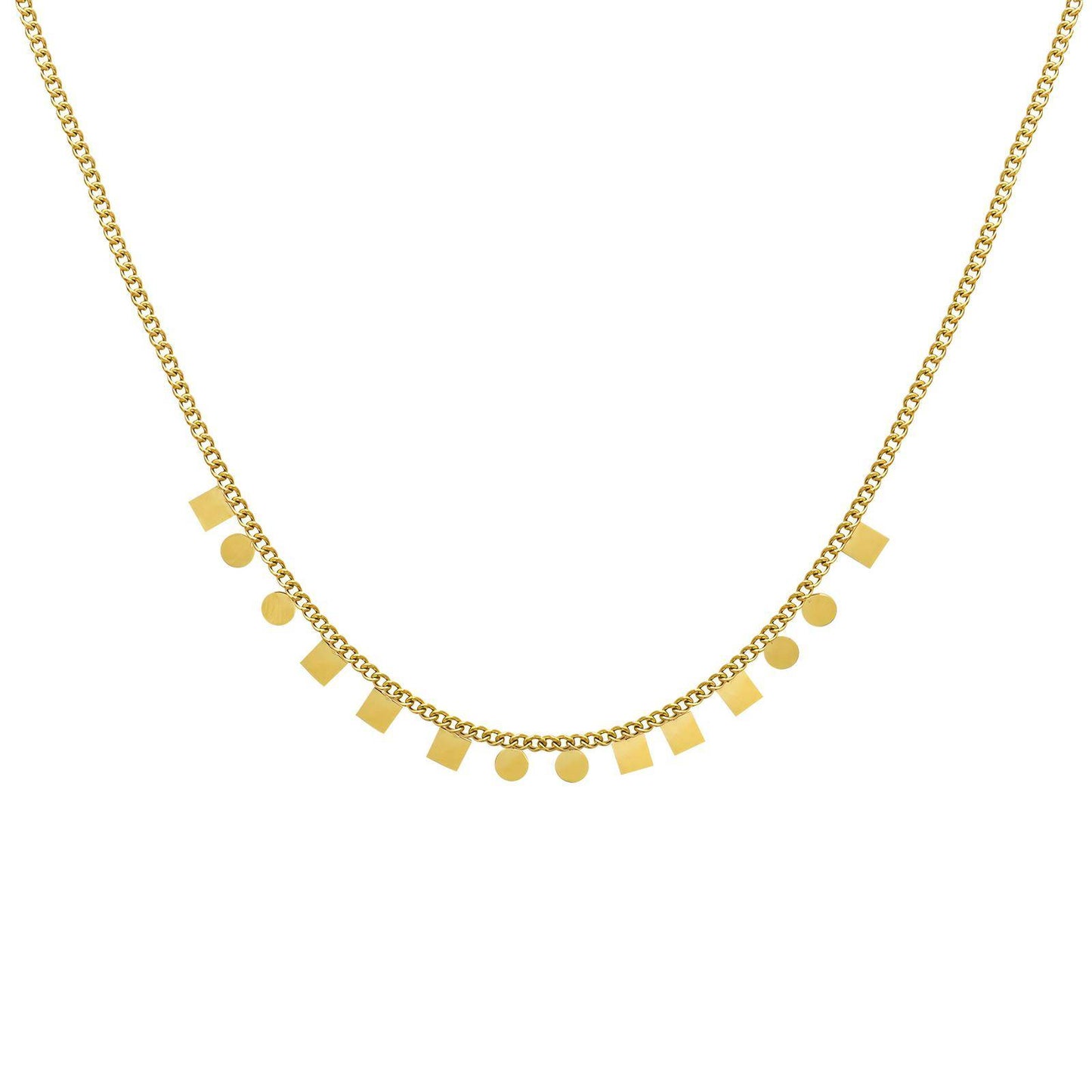 18K Gold Plated Stainless Steel, Evelyn necklace, Intensity