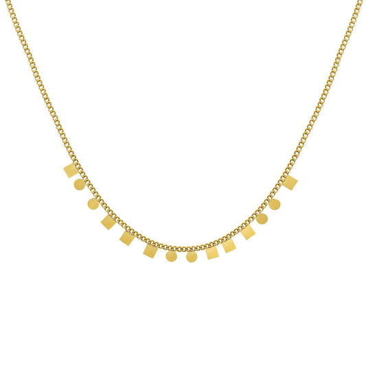 18K Gold Plated Stainless Steel, Evelyn necklace, Intensity