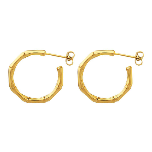 18K Gold Plated Stainless Steel, Zoe earrings, Intensity