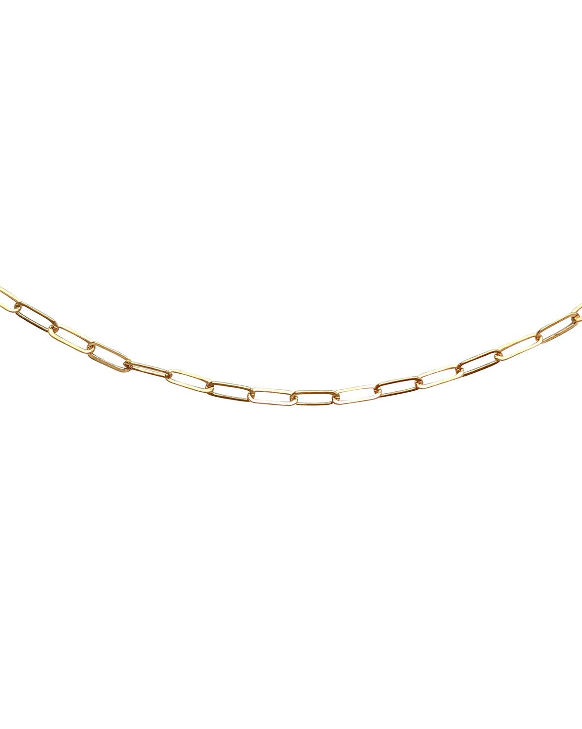 Paperclip Chain Necklace- 14K Gold Fill